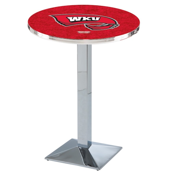 42" Chrome Western Kentucky Pub Table